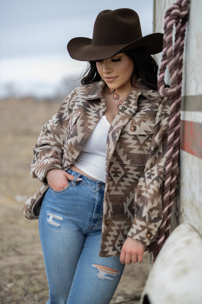 Aztec brown jacket