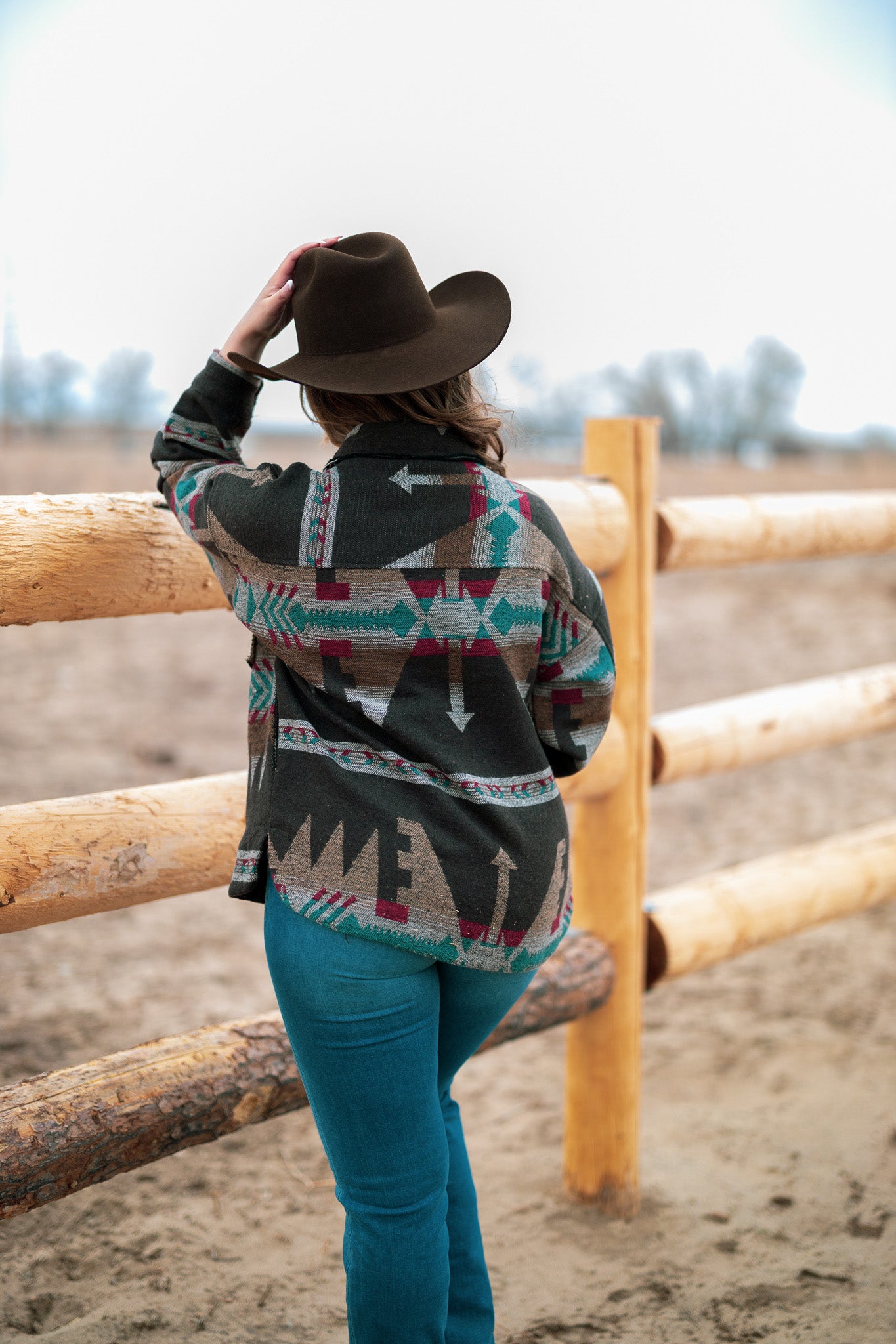Brown Aztec Pattern Jacket – HEAD OVER BOOTS