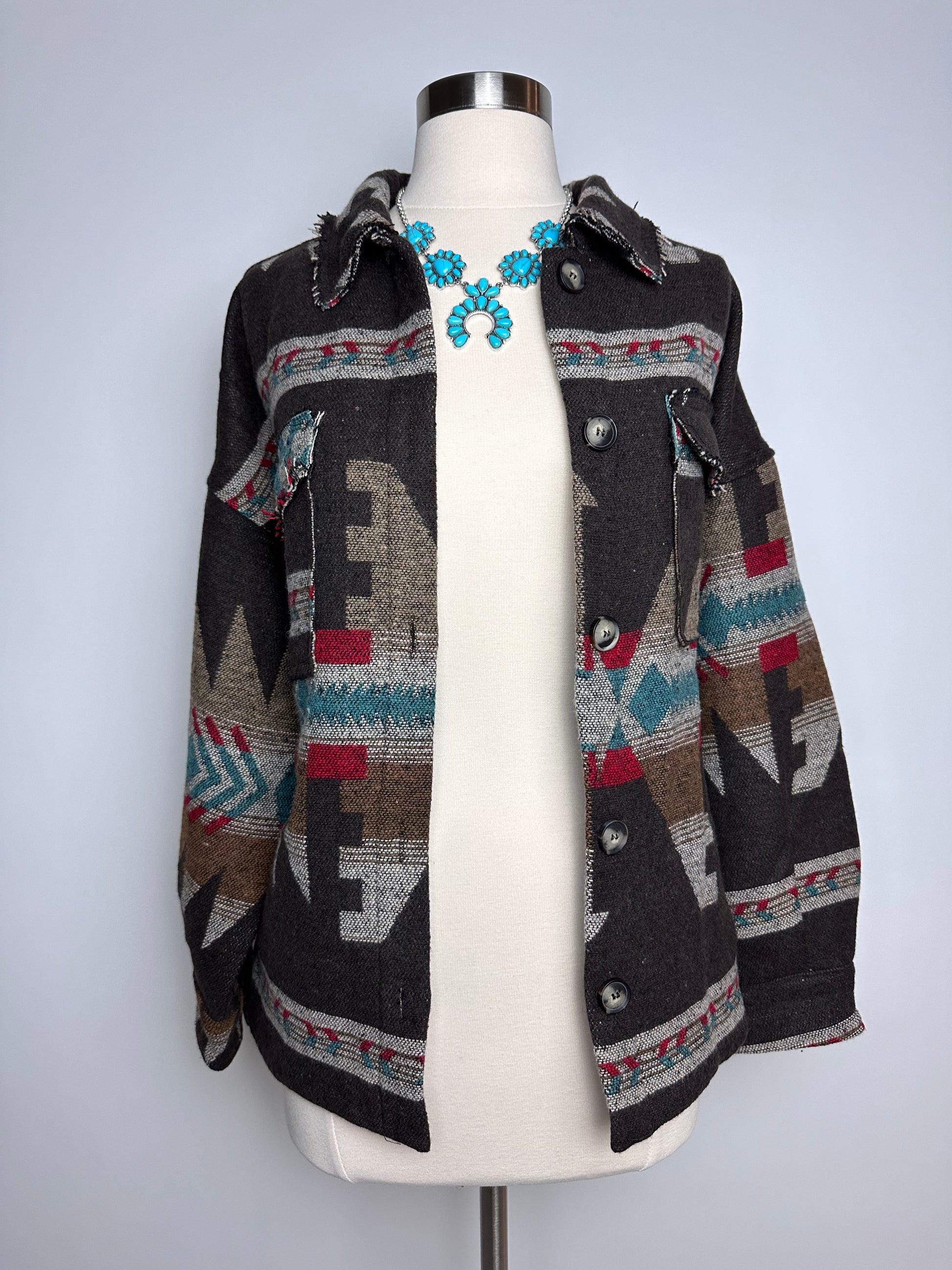 Brown Aztec Pattern Jacket – HEAD OVER BOOTS