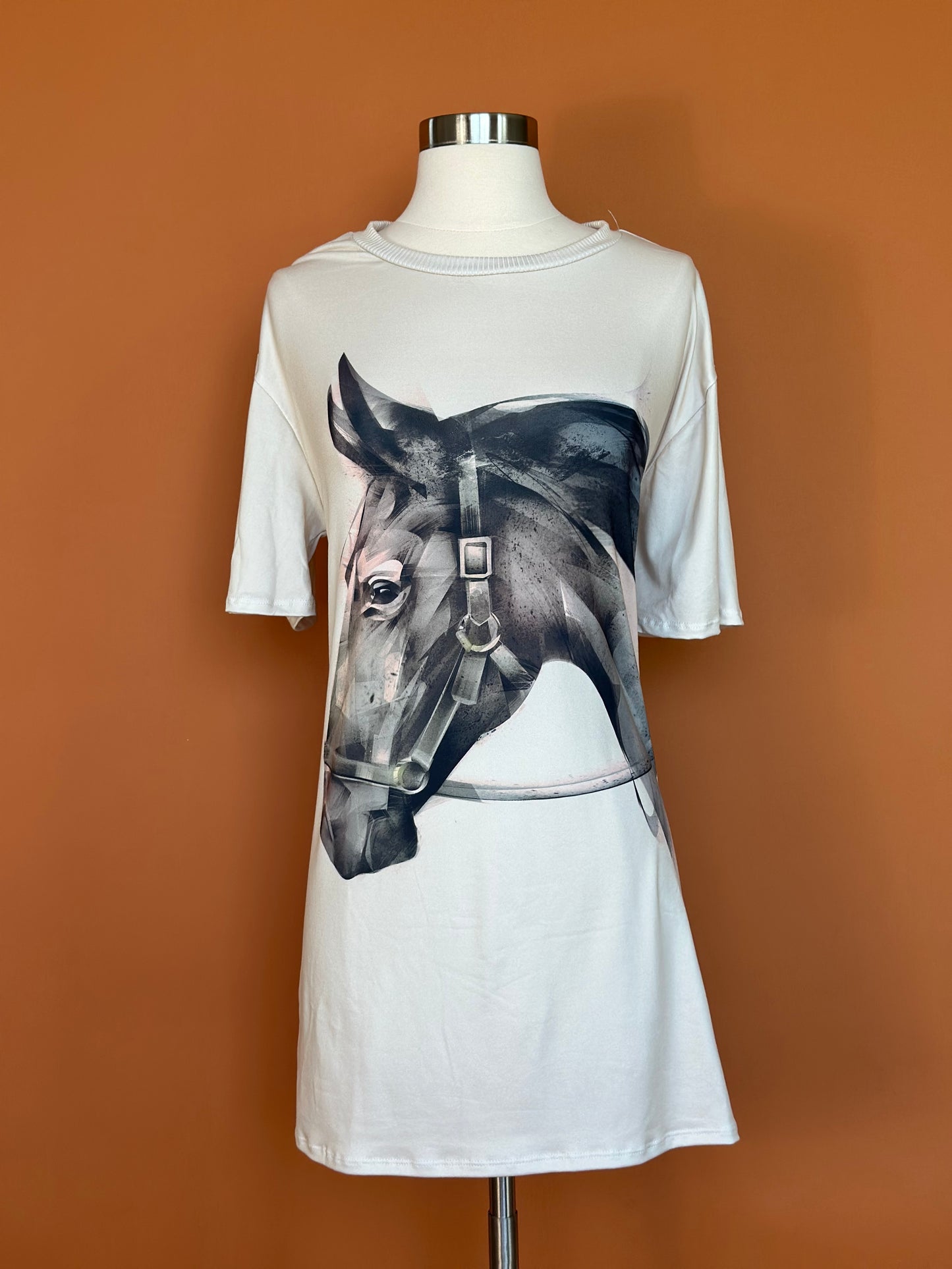 Beige Brown Horse - PJ/Long Tee