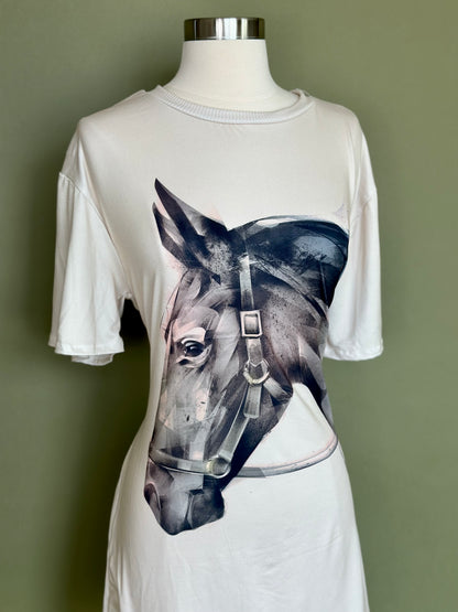 Beige Brown Horse - PJ/Long Tee