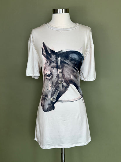Beige Brown Horse - PJ/Long Tee