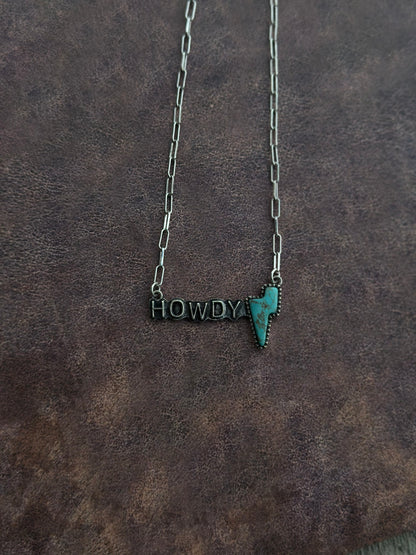 Lightning Bolt Howdy Necklace and Earring Set