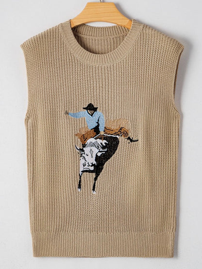 Bull Rider Sweater Vest