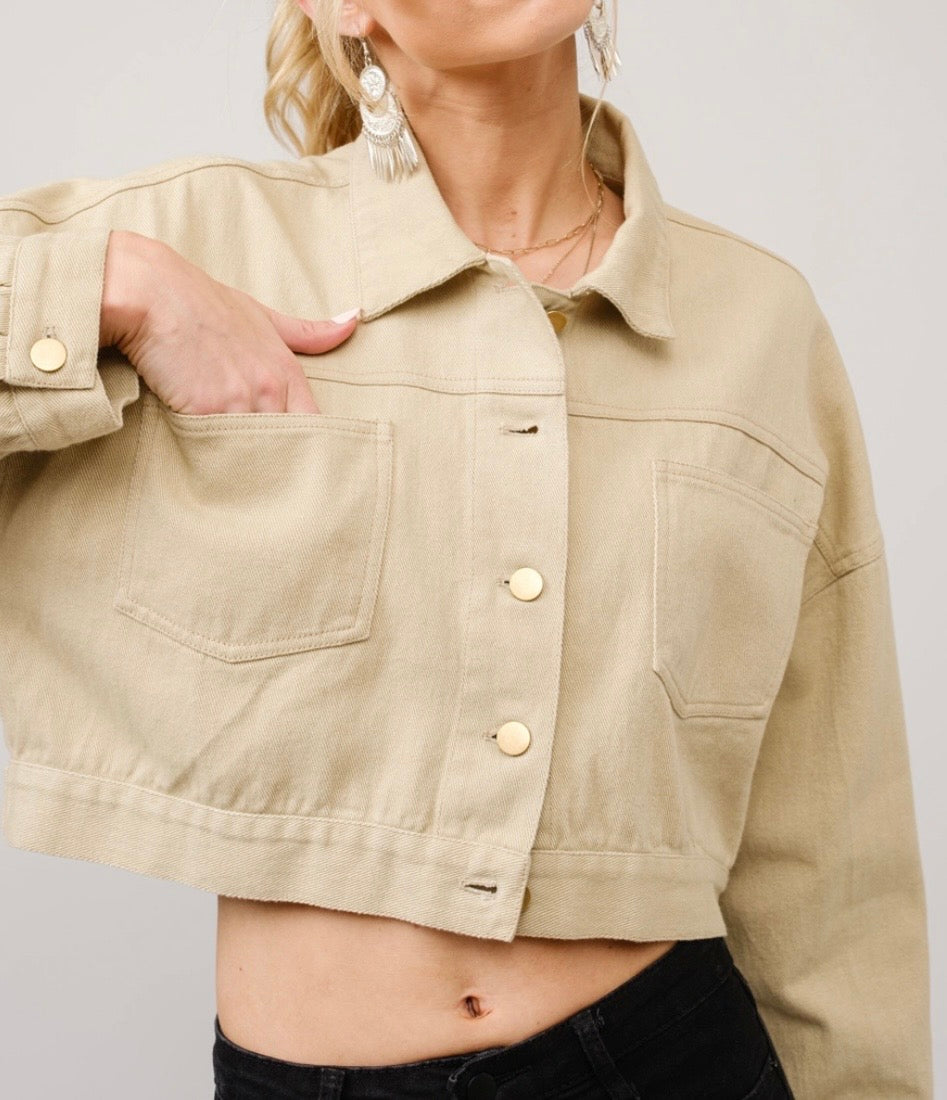 Long Live Cowgirls Cropped Denim Jacket