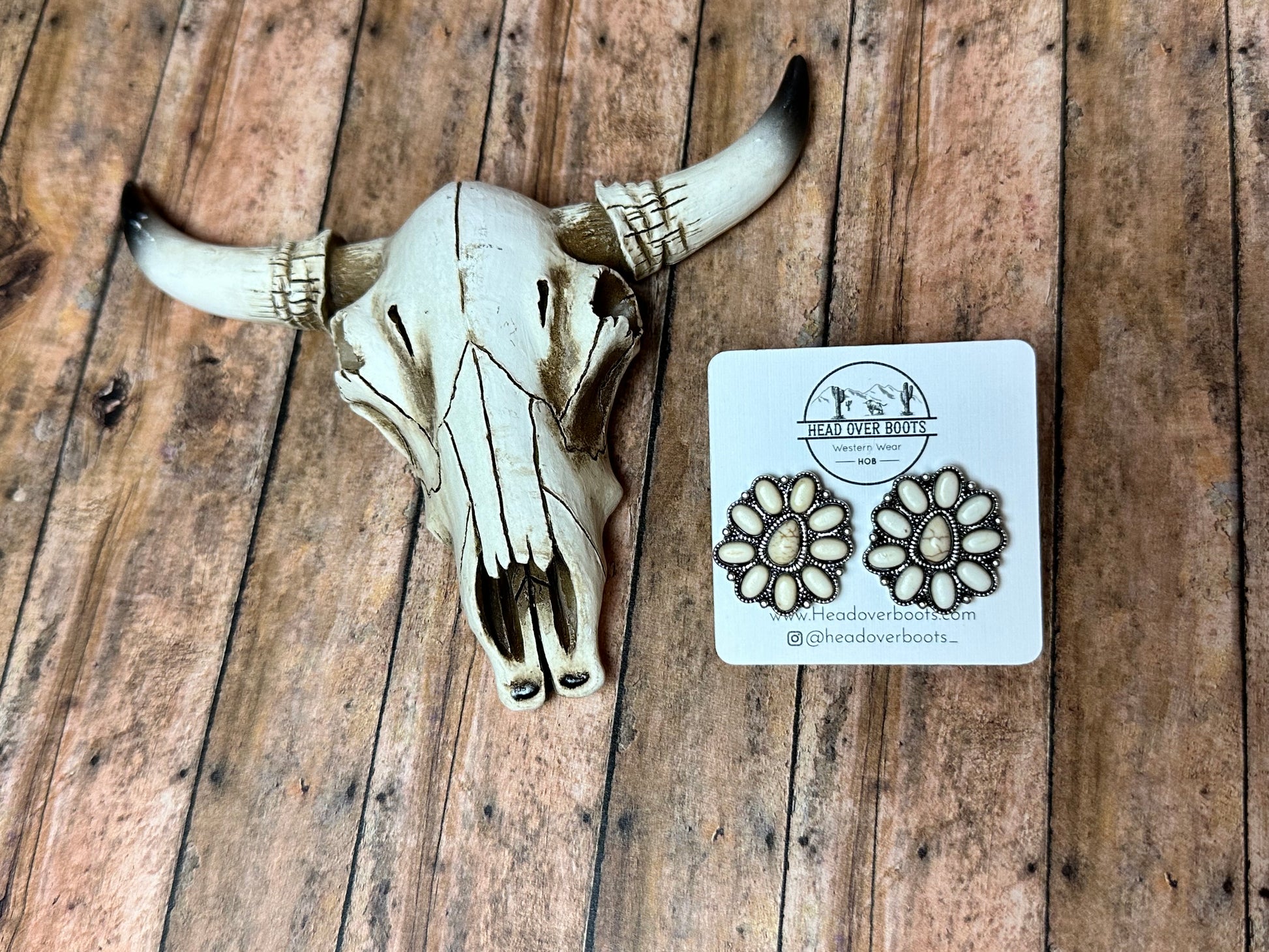 Ivory Concho Earrings